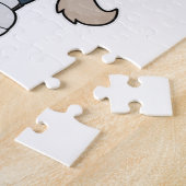 犬のミュージシャンギター音楽 ジグソーパズル (側面)