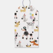 犬のメッセージカード子犬のパウィティモダン動物の誕生日 ギフトタグ (裏面)