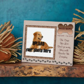 犬のメモリアルの茶色のトーン フォトプラーク (側面)