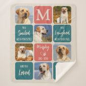 犬のメモリアルギフトペットモダンロスカラフル6写真 シェルパブランケット (正面)