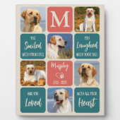 犬のメモリアルギフトペットモダンロスカラフル6写真 フォトプラーク (正面)