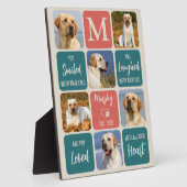 犬のメモリアルギフトペットモダンロスカラフル6写真 フォトプラーク (側面)
