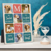 犬のメモリアルギフトペットモダンロスカラフル6写真 フォトプラーク (側面)