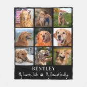 犬のメモリアルギフトペットロスカスタム9フォトコラージュ フリースブランケット (正面)