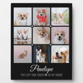 犬のメモリアルギフトペットロス写真コラージュキープサケ フォトプラーク (正面)