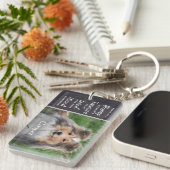 犬のメモリアルギフト悔やみや弔慰 – ペットロス キーホルダー (正面右)