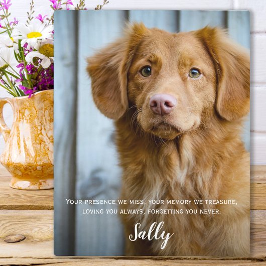 犬のメモリアルギフト – ペット損失記念悔やみや弔慰 フォトプラーク