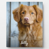 犬のメモリアルギフト – ペット損失記念悔やみや弔慰 フォトプラーク (正面)