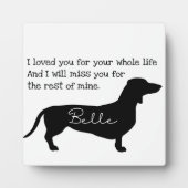 犬のメモリアルサインパーソナライズされた – 犬のダシュント標識 フォトプラーク (正面)