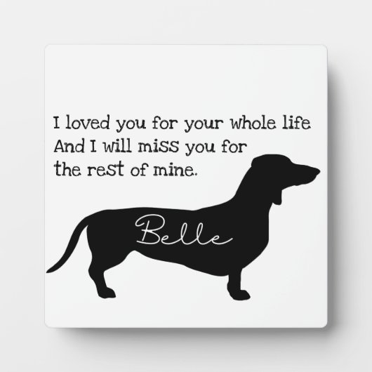 犬のメモリアルサインパーソナライズされた – 犬のダシュント標識 フォトプラーク (正面)