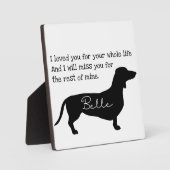 犬のメモリアルサインパーソナライズされた – 犬のダシュント標識 フォトプラーク (正面)