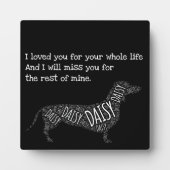 犬のメモリアルサインパーソナライズされた- Dog Dachshund Pla フォトプラーク (正面)