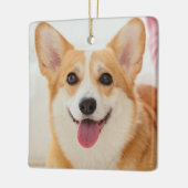 犬のメモリアルペットロスパーソナライズされた悔やみや弔慰写真 セラミックオーナメント (左)