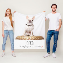 犬のメモリアルペットロス記念の写真パーソナライズされた フリースブランケット