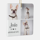 犬のメモリアルペットロス記念フォトコラージュ セラミックオーナメント (右)