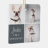 犬のメモリアルペットロス記念フォトコラージュ セラミックオーナメント (右)