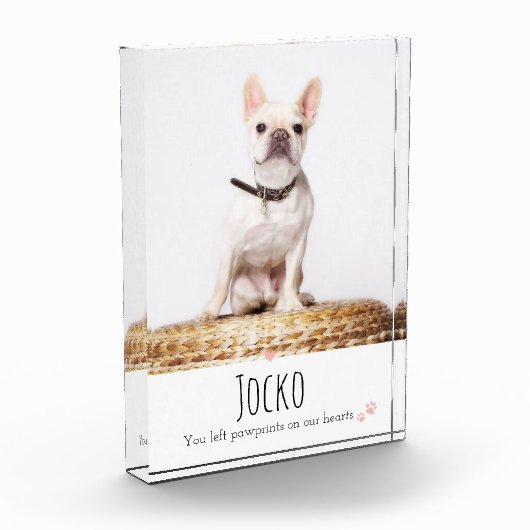 犬のメモリアルペットロス記念フォトフォトカスタム フォトブロック (左)