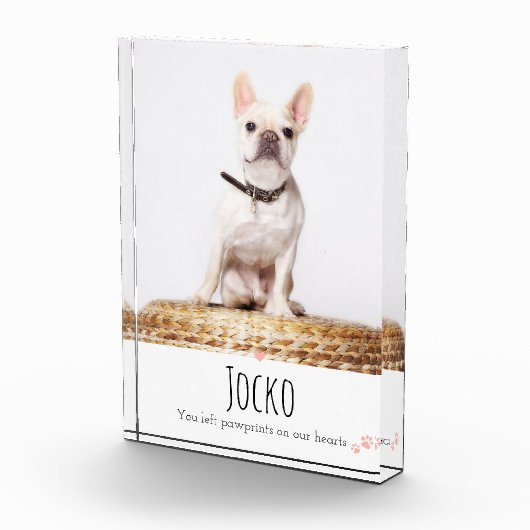 犬のメモリアルペットロス記念フォトフォトカスタム フォトブロック