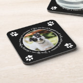 犬のメモリアルポープリントフォト飲料用コースター コースター (左側)