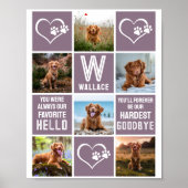 犬のメモリアル写真コラージュが一番辛い別れ ポスター (正面)