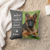 犬のメモリアル悔やみや弔慰Keepsakeペットロス写真 クッション (ブランケット)