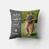 犬のメモリアル悔やみや弔慰Keepsakeペットロス写真 クッション (裏面)