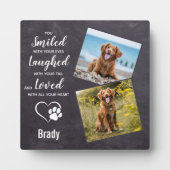 犬のメモリアル贈り物 – 悔やみや弔慰犬ペットロス記念 フォトプラーク (正面)