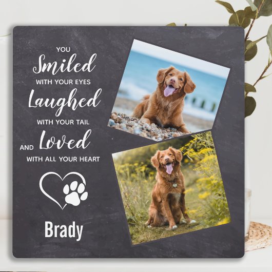 犬のメモリアル贈り物 – 悔やみや弔慰犬ペットロス記念 フォトプラーク