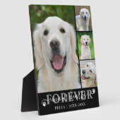 犬のメモリアル4写真の永遠の私たちのハート フォトプラーク (側面)