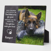 犬のメモリアル – ペットの損失記念 – 犬の思い出 フォトプラーク (側面)