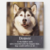 犬のメモリアル - ペットの死 - オーダーメイド写真 フォトプラーク (正面)