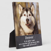 犬のメモリアル - ペットの死 - オーダーメイド写真 フォトプラーク (側面)