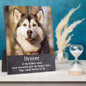 犬のメモリアル - ペットの死 - オーダーメイド写真 フォトプラーク (側面)