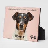 犬のメモリアル - ペットロスの記念品 - 犬の追悼 フォトプラーク (側面)