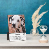 犬のメモリアル – ペット損失記念ギフト – 犬の悔やみや弔慰 フォトプラーク (側面)
