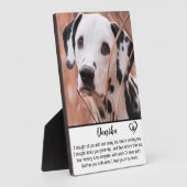 犬のメモリアル – ペット損失記念ギフト – 犬の悔やみや弔慰 フォトプラーク (側面)