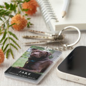 犬のメモリアル – 今は自由 キーホルダー (正面右)