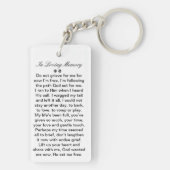 犬のメモリアル – 今は自由 キーホルダー (裏面)