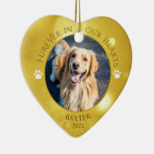 犬のメモリアルFUREVER IN OURハート写真Keepsake セラミックオーナメント (右)