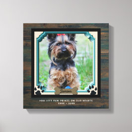 犬のメモリアルPHOTOキャンバスポープリント私たちのハート キャンバスプリント