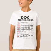 犬のメールや文字を打つコード Tシャツ (正面)