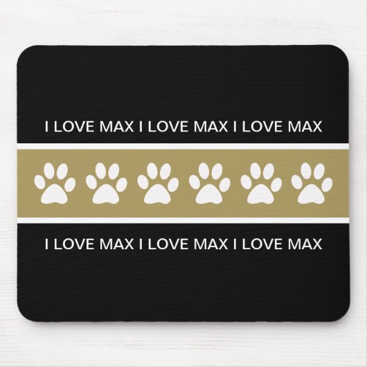 犬のモノグラムのマウスパッド マウスパッド (正面)