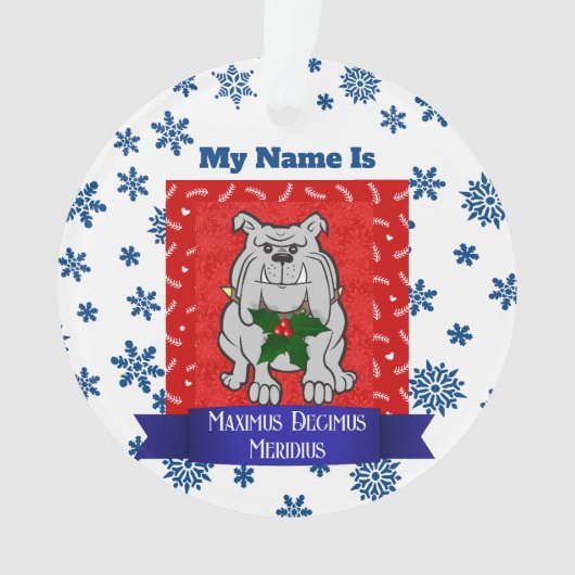 犬のユーモアのある親のためのクリスマスの飾り オーナメント (正面)