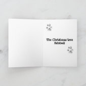 犬のユーモアのクリスマスツリーカード シーズンカード (内部)
