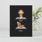 犬のヨガインハレexhale犬の繁殖オーナーパピーギフト 招待状 (スタンド正面)