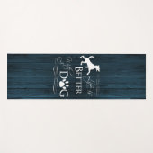 犬のヨガマットで生活が良い – 青 ヨガマット (正面(横))