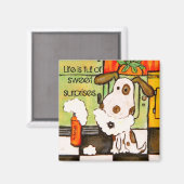 犬のライフマグネット マグネット (正面/裏面)