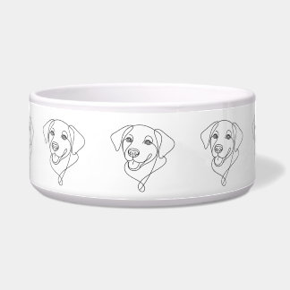 犬のラインアート ボウル