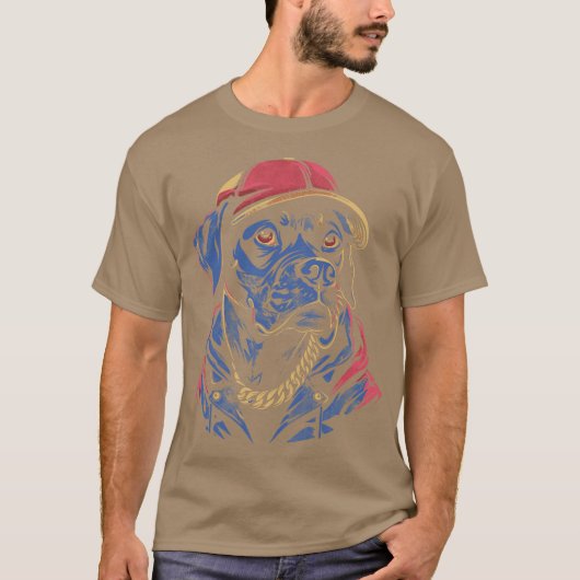 犬のラッパー Tシャツ (正面)