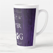 犬のラテマグで生活が良い – 紫 カフェラテマグ (右)